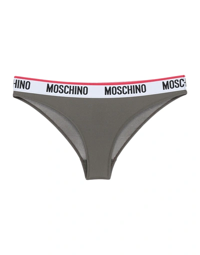 Shop Moschino Briefs In Military Green