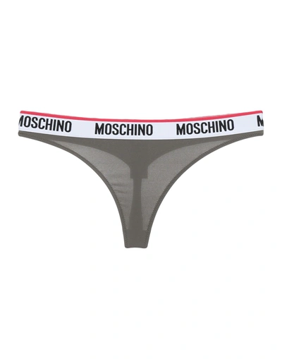 Shop Moschino G-strings In Military Green