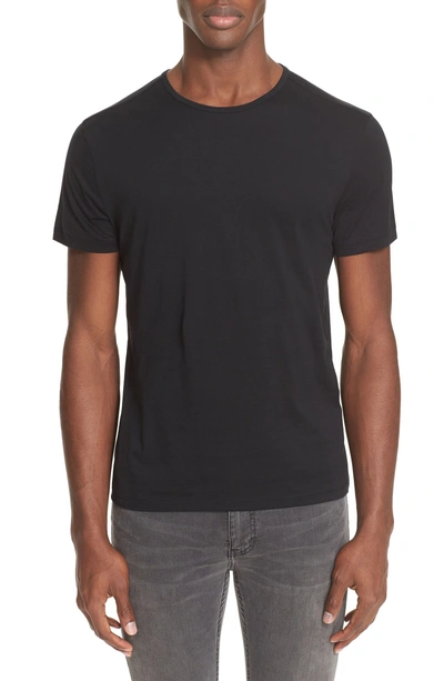Shop John Varvatos Slim Fit Pima Cotton T-shirt In Black