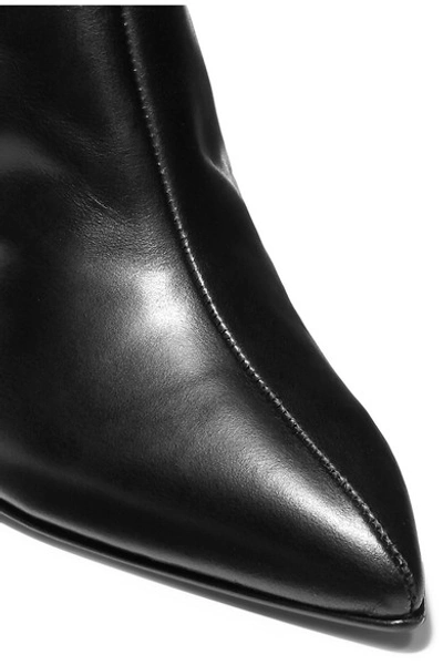 Shop Aeyde Freya Leather Ankle Boots In Black