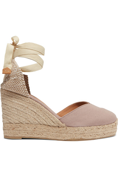 beige wedge espadrilles