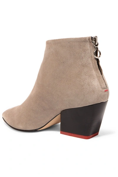 Shop Aeyde Freya Suede Ankle Boots In Tan