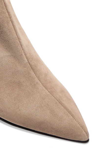 Shop Aeyde Freya Suede Ankle Boots In Tan