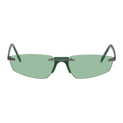 Shop Andy Wolf Green Ophelia Sunglasses In D Aqua