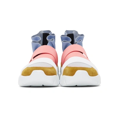 Shop Emilio Pucci Yellow And Blue City Up Sneakers In A53 Bei/blu