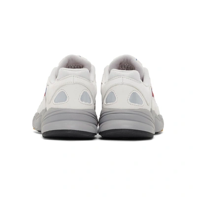 Shop Adidas Originals Grey And Red Yung-1 Sneakers In Grey/royal