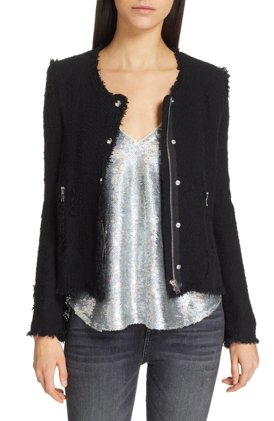 Shop Iro 'agnette' Tweed Jacket In Black
