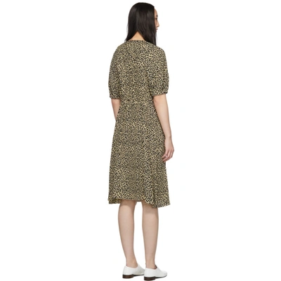 Shop Apc A.p.c. Beige And Black Ondine Dress In Baa Beige