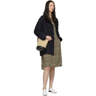 Shop Apc A.p.c. Beige And Black Ondine Dress In Baa Beige