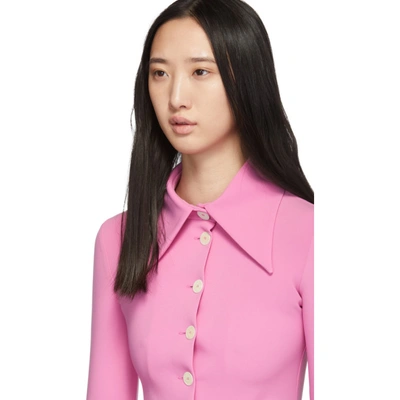 Shop A.w.a.k.e. Mode Pink Point Collar Shirt