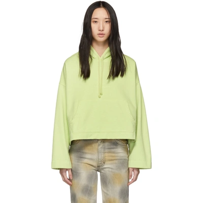 Shop Acne Studios Green Joghy Hoodie In Lime Green