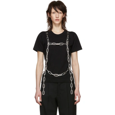 Shop Comme Des Garçons Comme Des Garcons Black Chain Detail T-shirt In 1 Black