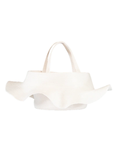 Shop Rosie Assoulin Small Straw Tote In White