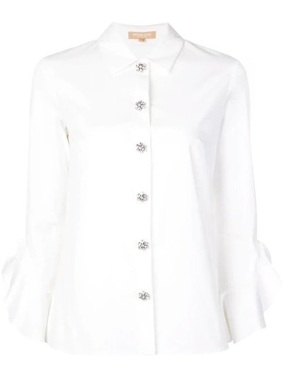 Shop Michael Kors Collection Flared Sleeve Shirt - White