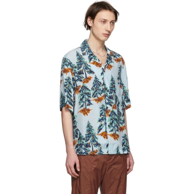 Shop Acne Studios Blue & Orange Simon Pine Shirt