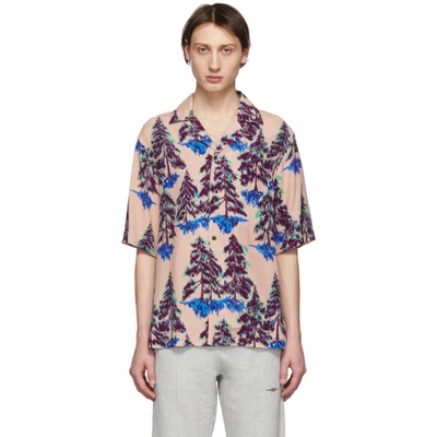 Shop Acne Studios Pink And Blue Simon Pine Shirt In Pwdrpinkblu