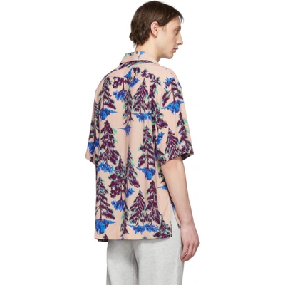 Shop Acne Studios Pink And Blue Simon Pine Shirt In Pwdrpinkblu