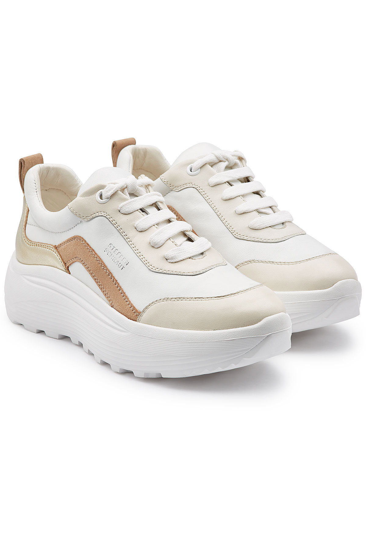 Steffen Schraut Neon Ave Sneakers With Suede And Leather In Beige Modesens