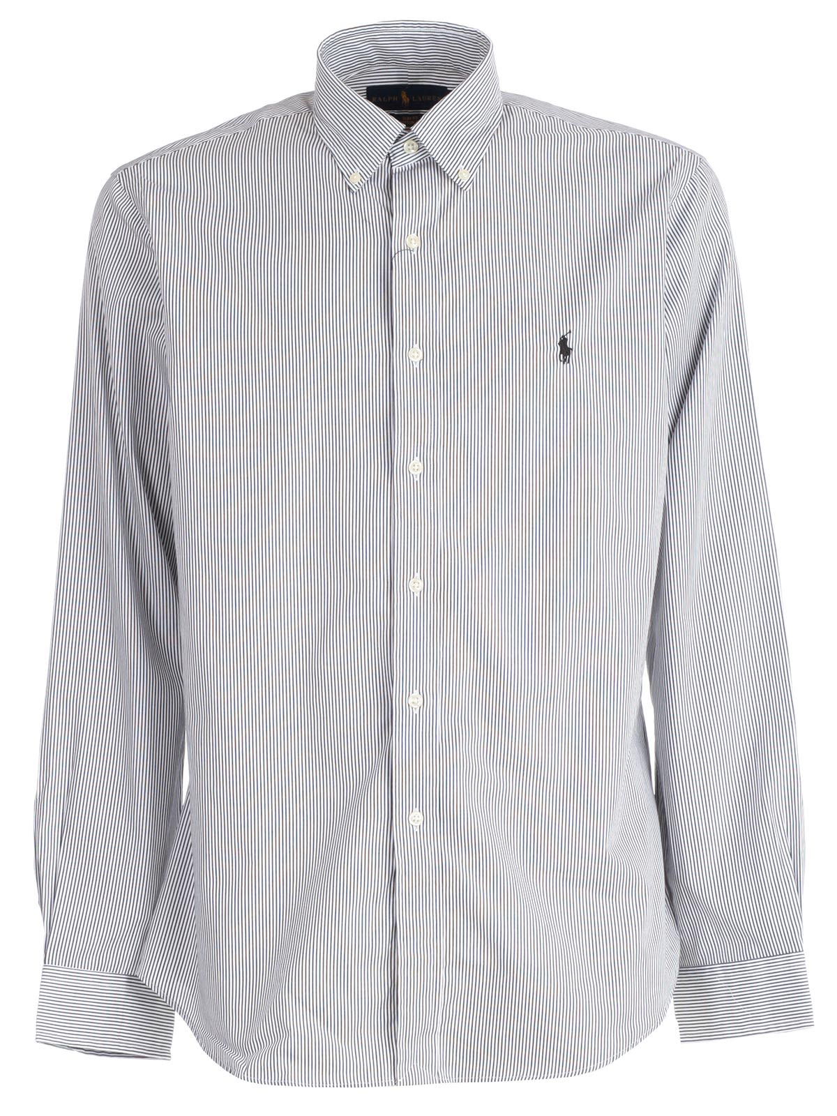 polo black and white striped shirt