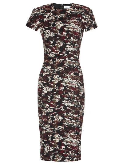 Shop Victoria Beckham Fitted Dress In Multi