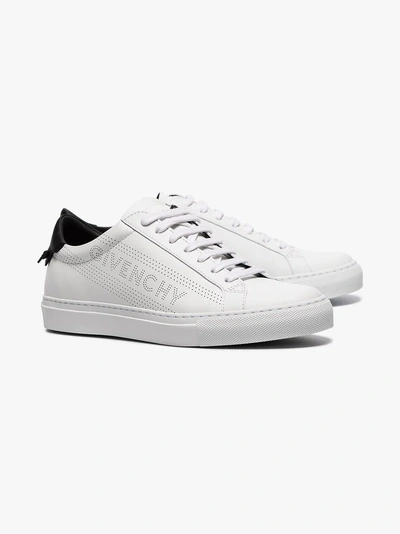 Shop Givenchy White Urban Street Leather Low Top Sneakers