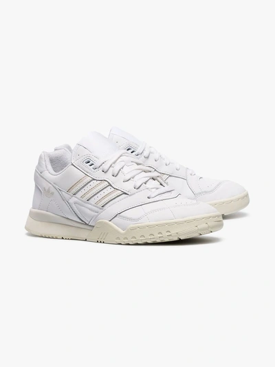 Shop Adidas Originals Adidas White Chunky Leather Low Top Sneakers