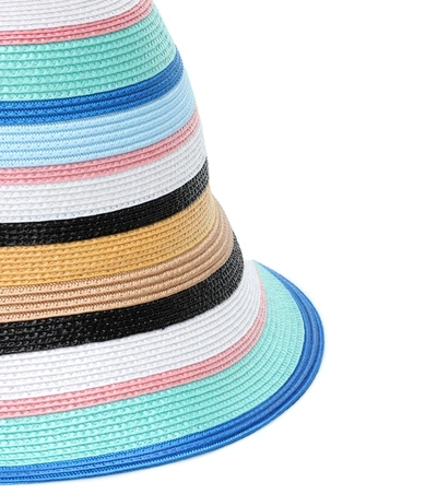 Shop Emilio Pucci Striped Hat In Multicoloured