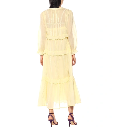 Shop Isabel Marant Étoile Aboni Cotton Maxi Dress In Yellow