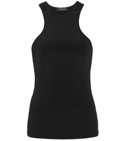 Shop Goldsign The Rib Stretch-jersey Tank Top In Black