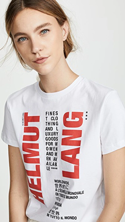 Shop Helmut Lang Worldwide Tee In Chalk White