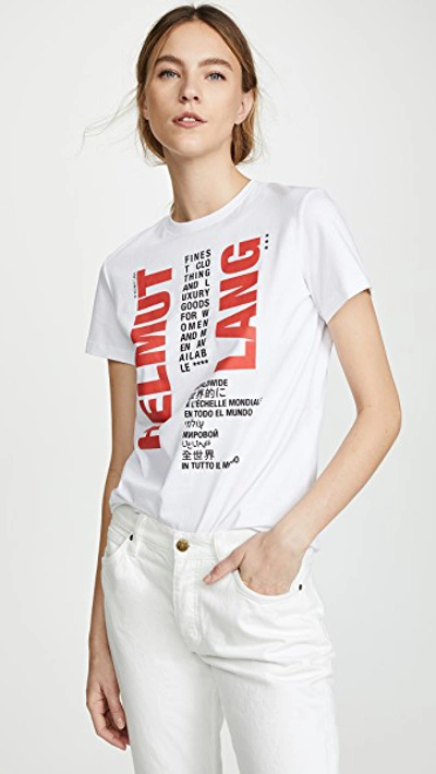 Shop Helmut Lang Worldwide Tee In Chalk White