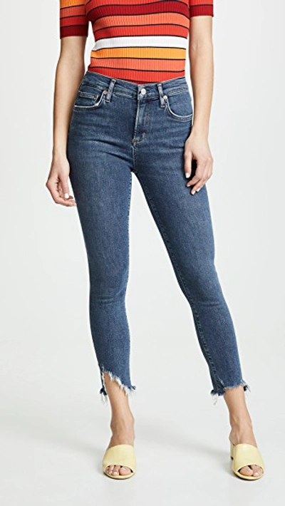 Shop Agolde Hi Rise Sophie Skinny Crop Jeans In Discretion