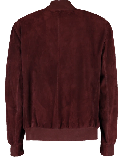 Shop Brunello Cucinelli Suede Bomber In Radichio