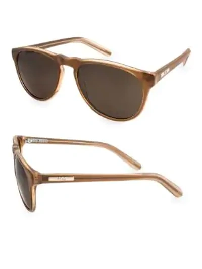 Shop Aqs Women's 53mm Banks Oval Sunglasses In Brown