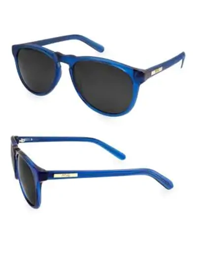 Shop Aqs Women's Banks 53mm Aviator Sunglasses In Blue