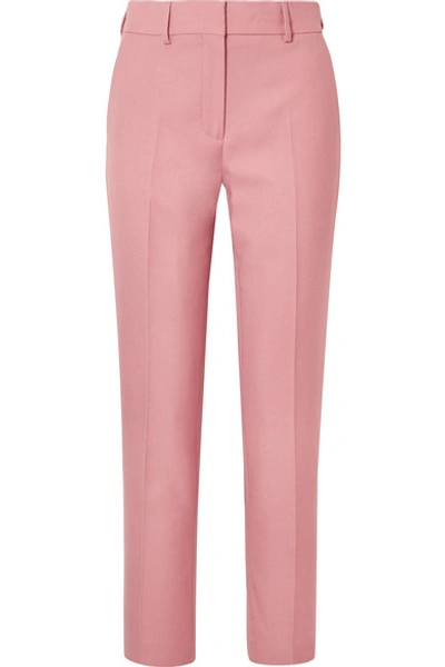 Shop Burberry Twill Straight-leg Pants In Antique Rose