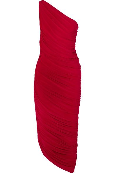 norma kamali one shoulder dress