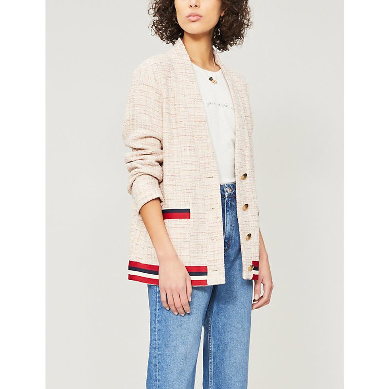 sandro tweed cardigan