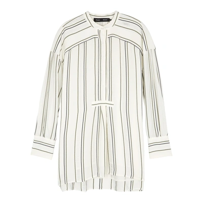 Shop Proenza Schouler Off-white Striped Crepe Shirt