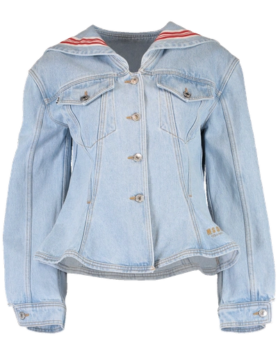 Shop Msgm Sailor Denim Jacket