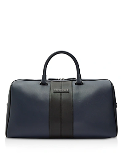 Shop Ted Baker Sling Twill Pu Holdall In Navy