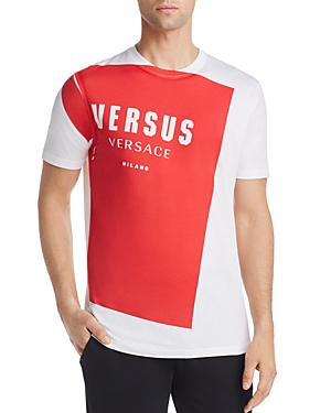 red and white graphic tee mens