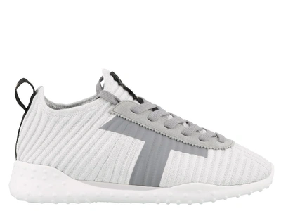 Shop Tod's Sneakers In Grey/silver