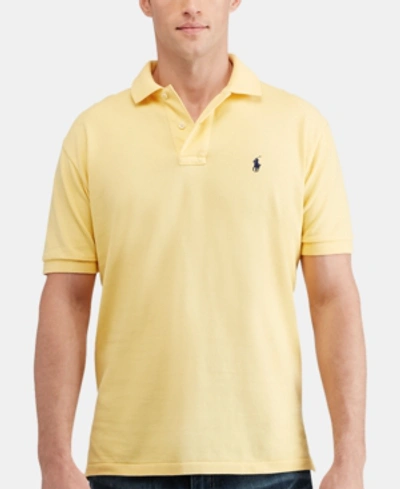 Shop Polo Ralph Lauren Men's Classic-fit Mesh Polo In Yellow