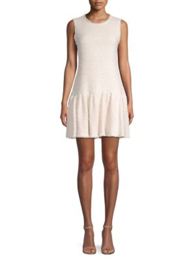 Shop Rebecca Taylor Sleeveless Multi Tweed Dress In Powder Pink