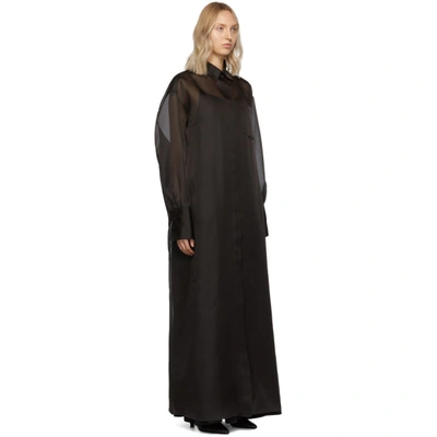 Shop The Row Black Silk Organza Siena Dress In Blk Black