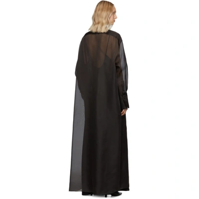 Shop The Row Black Silk Organza Siena Dress In Blk Black