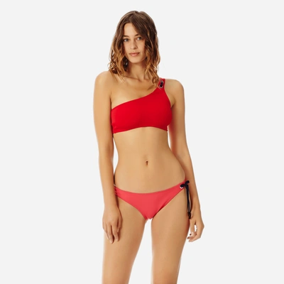 Shop Vilebrequin Women Swimwear - Women Asymmetrical Bikini Top Neoprene - Swimming Trunk - Firiel In Red
