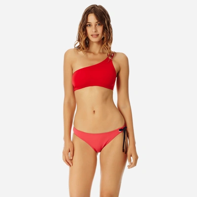 Shop Vilebrequin Women Swimwear - Women Asymetrical Brief Bikini Bottom Neoprene - Swimwear - Filo In Pink