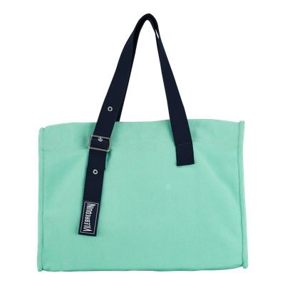 Shop Vilebrequin Big Cotton Beach Bag Solid In Green